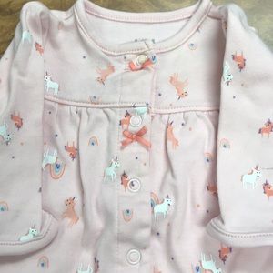 Carter’s Unicorn Button Front Footed PJs